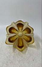 Load image into Gallery viewer, Amber Engraved Glass Home Decorative Collectible Centerpiece Bowl