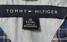 Load image into Gallery viewer, Tommy Hilfiger Mens Blue Plaid Print Cotton Long Sleeve Button-Up Shirt Size XL