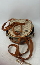 Load image into Gallery viewer, Michael Kors Womens Brown Monogram Print Leather Convertible Top Handle Backpack