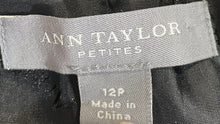 Load image into Gallery viewer, Ann Taylor Womens Black Long Sleeve Single-Breasted Two-Button Blazer Size 12P