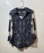 Load image into Gallery viewer, INC International Concepts Womens Multicolor Damask Print Button-Up Shirt Size L