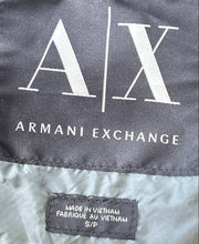 Load image into Gallery viewer, Armani Exchange Mens Gray Hooded Zipper Windbreaker Jacket Size Small