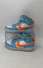 Load image into Gallery viewer, Nike Unisex Kids Court Borough Mid 2 White Blue Sneakers Shoes Size 13.5C