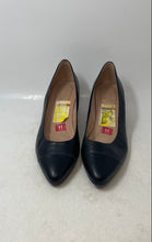Load image into Gallery viewer, Cole Haan Womens The Go-To Black Leather Slip-On Block Pump Heels Size 11