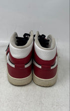 Load image into Gallery viewer, Nike Womens Air Jordan 1 Mid Black Red White Lace-Up Sneaker Shoes Size 7.5