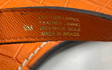 Load image into Gallery viewer, Authentic Tory Burch Womens Orange Leather T-Strap Flat Thong Sandals Size 9M