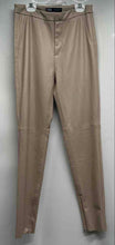 Load image into Gallery viewer, Zara Womens Beige Faux Leather Slash Pocket Skinny Leg Ankle Leggings Size S