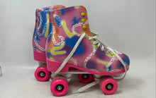 Load image into Gallery viewer, Sole Mates Womens Multicolor Lace Up Swirl Roller Quad Skates Size Large 9-10