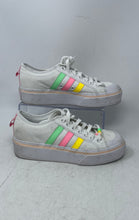 Load image into Gallery viewer, Adidas Kids Nizza Platform GY9102 White Lace-Up Sneakers Shoes Size 7