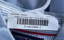 Load image into Gallery viewer, Tommy Hilfiger Mens Blue Cotton Short Sleeve Collared Button-Up Shirt Size L