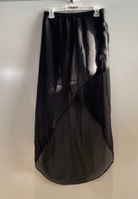 Load image into Gallery viewer, Express Womens Black Regular Fit Elastic Waist High-Low Hem Maxi Skirt Size XS