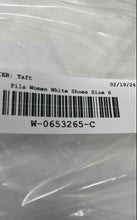 Load image into Gallery viewer, Fila Womens Memory Foam Workshift 5SG30002-100 White Leather Running Shoes Sz 6