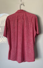 Load image into Gallery viewer, Hugo Boss Mens Red White Floral Short Sleeve Sharp Fit Button-Up Shirt Size L
