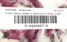 Load image into Gallery viewer, Vince Camuto Womens Purple White Abstract Print Long Sleeve Blouse Top Size XS
