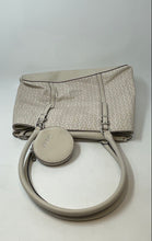 Load image into Gallery viewer, Guess Womens Beige & White Monogram Double Handle Shoulder Bag With Coin Wallet