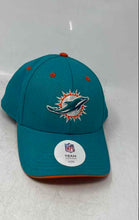 Load image into Gallery viewer, NFL Team Apparel Boys Green Orange Cotton Miami Dolphins Adjustable Baseball Cap