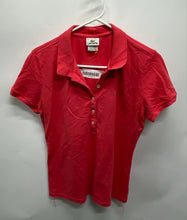 Load image into Gallery viewer, Lacoste Womens Red Short Sleeve Spread Collar Stretch Polo Shirt Size 44