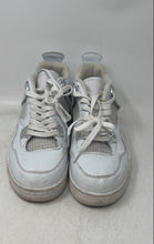 Load image into Gallery viewer, Nike Womens Air Jordan 4 Retro White Leather Lace-Up Basketball Shoes Size 8
