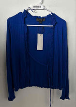Load image into Gallery viewer, Zara Womens Blue Long Sleeve Open-Front Cardigan Sweater Size Small With Tag