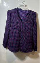 Load image into Gallery viewer, Express Womens Multicolor Geometric Print The Portofino Button-Up Shirt Size M