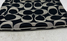 Load image into Gallery viewer, Coach Womens Poppy Black Silver Signature Double Zip Shoulder Bag No Strap