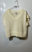 Load image into Gallery viewer, Worthington Womens Yellow Knit Ribbed V-Neck Pullover Vest Sweater Size Large