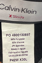 Load image into Gallery viewer, Calvin Klein Mens Burgundy Slim Fit Straight Leg Dress Pants Size 42WX30L
