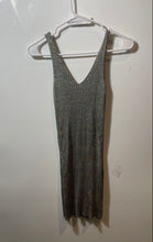 Load image into Gallery viewer, Zara Womens Gray Ribbed Sleeveless V-Neck Knitted Sweater Dress Size S