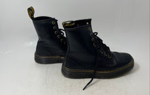 Load image into Gallery viewer, Dr. Martens Unisex Zavala Black Leather Lace-Up Ankle Combat Boots Size M4 W5