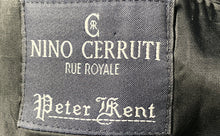 Load image into Gallery viewer, Nino Cerruti Mens Black Wool Notch Lapel Flap Pocket Two-Button Blazer No Size