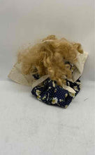 Load image into Gallery viewer, Curly Hair Floral Dress Wearing Wooden Blonde Raggedy Woman Figure Doll