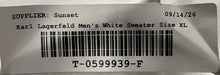 Load image into Gallery viewer, Karl Lagerfeld Mens White Pockets Long Sleeve Pullover Hoodie Size XL