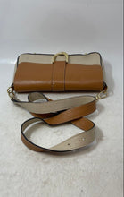 Load image into Gallery viewer, Divina Firenze Womens Beige Brown Leather Adjustable Strap Crossbody Bag