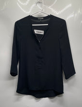 Load image into Gallery viewer, Express Womens Black 3/4 Sleeve 1/4 Zip Blouse Top Size XXS