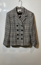 Load image into Gallery viewer, Express Womens Black And White Houndstooth Double-Breasted Blazer Size 9/10