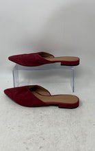 Load image into Gallery viewer, Arezzo Womens Red Suede Pointed Toe Slip-On Mule Flats Size EUR 39