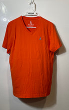Load image into Gallery viewer, Psycho Bunny Mens Orange Cotton Short Sleeve V-Neck Pullover T-Shirt Size 4