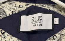 Load image into Gallery viewer, Elie Balleh Mens Black White Paisley Cotton Long Sleeve Urben Dress Shirt Sz 14