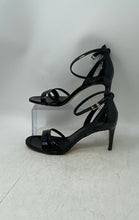 Load image into Gallery viewer, Michael Kors Womens Black Open Toe Buckle Stiletto Ankle Strap Heels Size 9M
