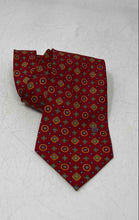 Load image into Gallery viewer, Guy Laroche Mens Red Geometric Adjustable Designer Formal Neckwear Pointed Tie
