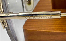Load image into Gallery viewer, Authentic Versace Women's Gold-Tone Black Glasses With Case