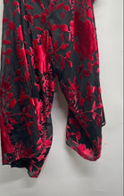 Load image into Gallery viewer, Anthropologie Womens Red Black Floral Sleeveless One-Piece Jumpsuit Size Small