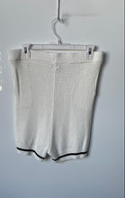 Load image into Gallery viewer, Fashion Nova Womens White Black Pull-On Elastic Waist Sweat Shorts Size Large