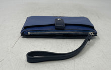 Load image into Gallery viewer, Kate Spade New York Womens Leila Blue Leather Medium L-Zip Wristlet Wallet