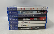 Load image into Gallery viewer, Lot Of 7 Pieces Mixed Variety PlayStation 4 Various Genres Video Games