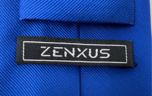 Load image into Gallery viewer, Zenxus Mens Dark Blue Keeper Loop Adjustable Pointed Tie