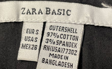 Load image into Gallery viewer, Zara Basic Womens Black Knee Length Back Slit Straight & Pencil Skirt Size Small