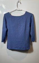 Load image into Gallery viewer, Dana Buchman Womens Blue 3/4 Sleeve Crew Neck Pullover Sweater Size S Petite