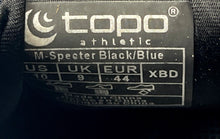 Load image into Gallery viewer, Topo Athletic Mens Specter Black Blue Striped Lace-Up Running Shoes Size 10