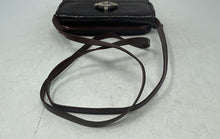Load image into Gallery viewer, Brighton Womens Brown Black Croc-Embossed Inner Pockets Zipper Crossbody Bag